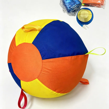 Dog Training Toy Ball with Handle, Border Collie Pet Toys, Interactive Fetching Game for Dogs, Durable Rubber Material