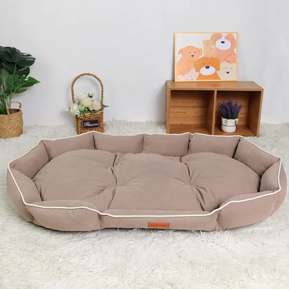 Dog Bed All-Season Pet Nest Anti-Slip Soft Plush Pillow Warm Winter Luxury Sofa Cat Couch Washable Dog Paw Cushion Resting Area Durable Base