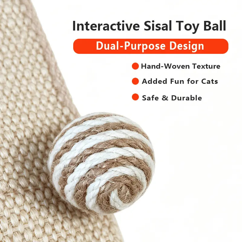Durable Cat Scratch Pads Wall Sofa Claw Grinding Board Stickers Pet Accessories Natural Sisal Scratcher Easy to Use Versatile for Various Cat Breeds
